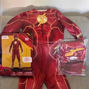 Child DC comics the flash costume light up 12-14 preteen kids large superhero